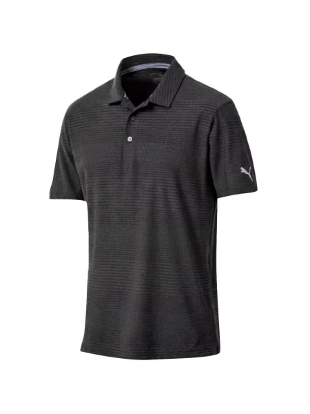 Tricou polo Puma cu autograf gri