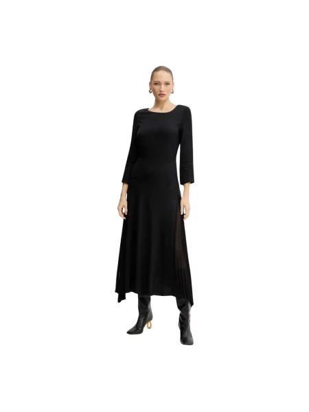 Karl Lagerfeld sukienka maxi rozkloszowana czarny