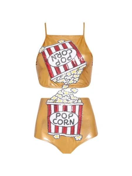 Bikini Brigitte z cekinami złoty