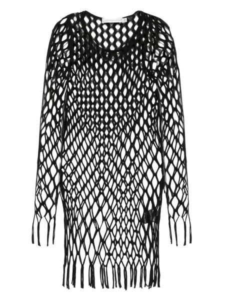 Rochie mini Christopher Esber tricotate de costum negru