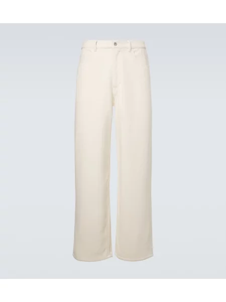 Pantaloni Auralee de mătase bej