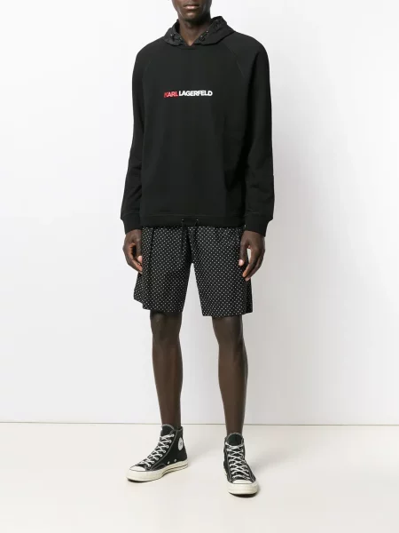 Hoodie Karl Lagerfeld με σχέδιο μαύρο