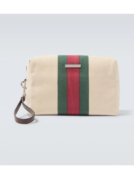 Geantă Gucci din canvas bej
