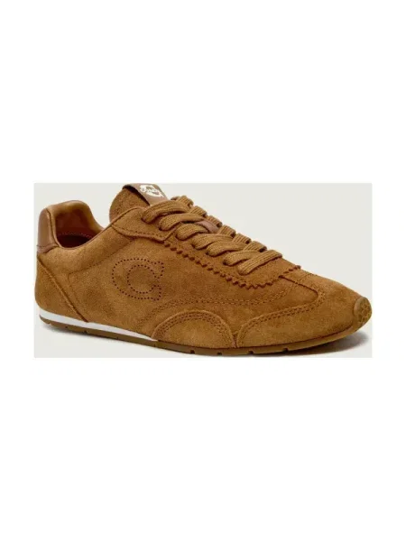 Coach sneakers din piele intoarsă Flat Sneaker maro