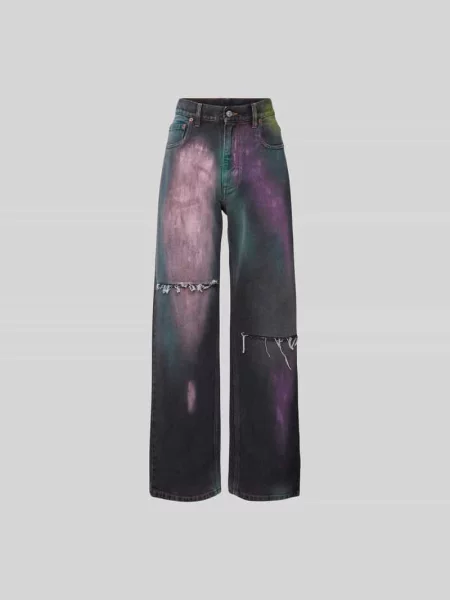 Jeansy z 5 Mm6 Maison Margiela czarne