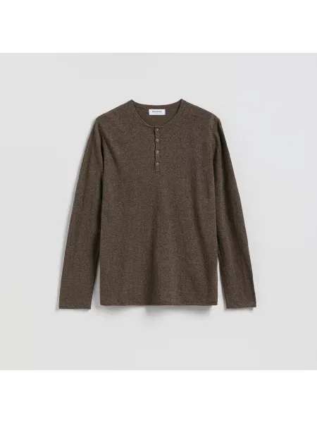 Reserved Henley svetr antracitová