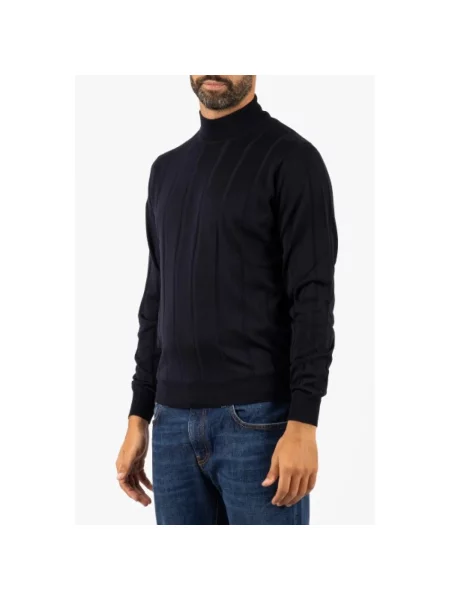 Sweter Filippo De Laurentiis wełniany niebieski