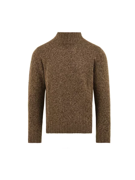 Golf Filippo De Laurentiis wełniany brązowy