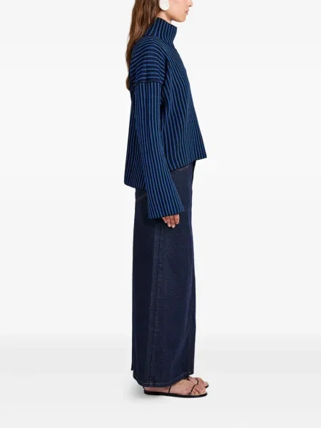 Pulover Proenza Schouler White Label cu dungi alb