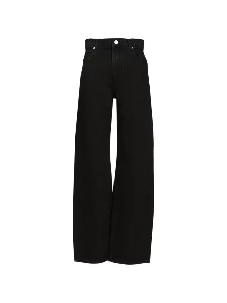 Blugi cu picior larg Isabel Marant cu autograf negru