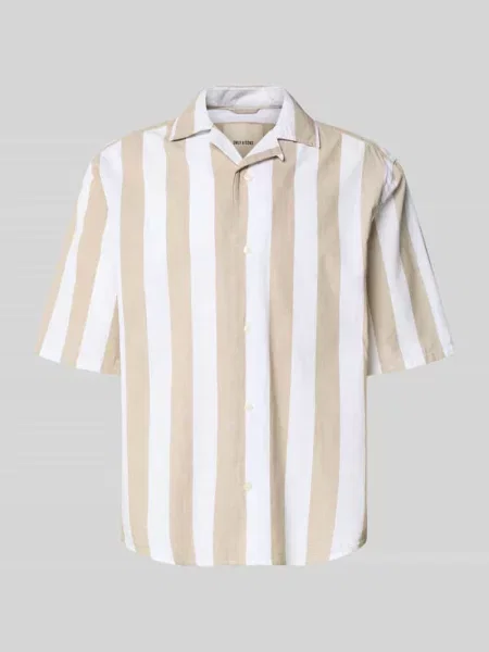 Koszula casual o kroju relaxed fit z czystej bawełny model TES' Only & Sons beżowa