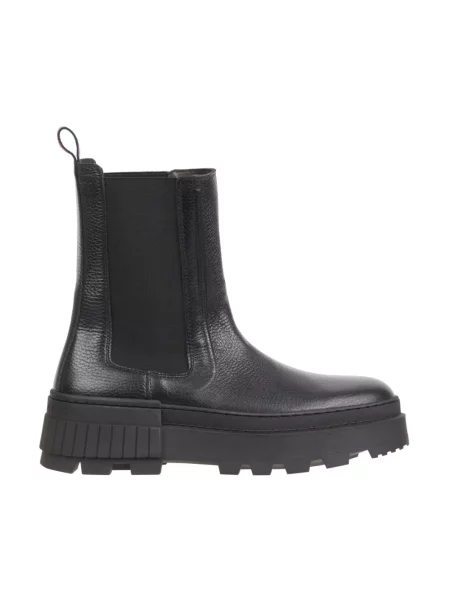 Sztyblety Tommy Hilfiger skórzane chunky czarne