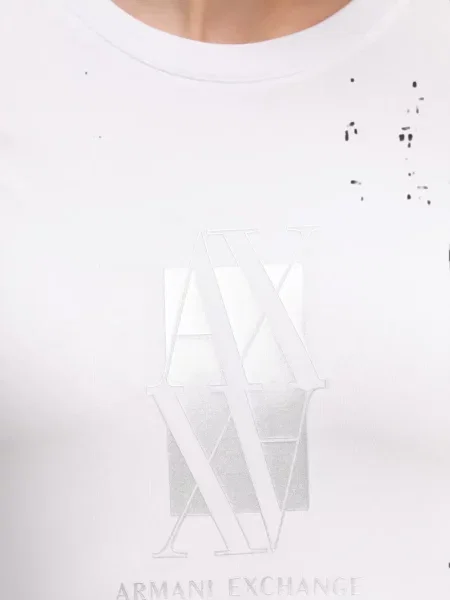 Tricou Armani Exchange cu imagine alb