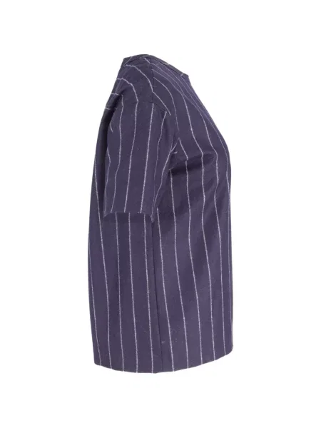 Top Joseph cu dungi scurt albastru