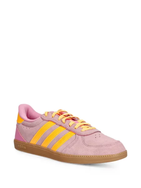 Ριγέ τρέξιμο μπουφάν Adidas με αυτόγραφο καφέ