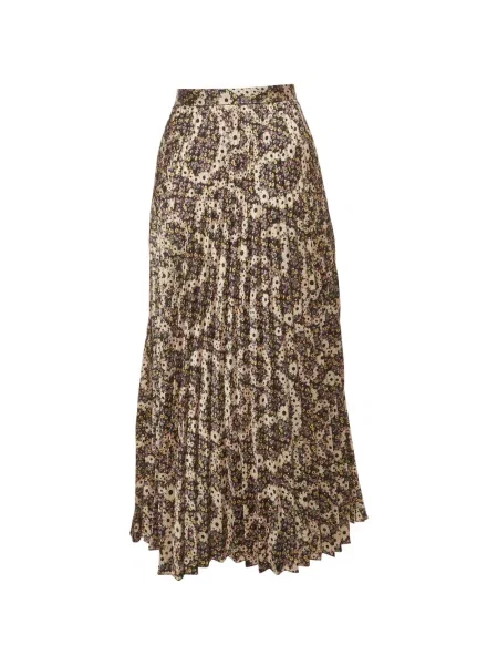 Fustă midi Maje cu model floral cu imagine negru