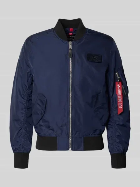 Bomberka z naszywką z logo Alpha Industries granatowy