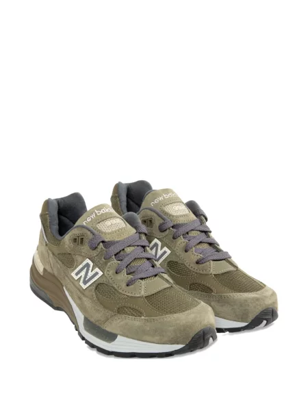 Sneakerși New Balance 992 din piele de căprioară verde