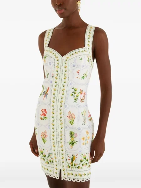 Rochie Farm Rio cu model floral cu imagine alb