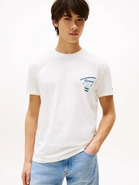 Tommy Jeans Tričko Signature City biela