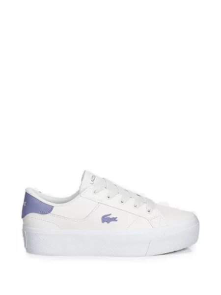Sneakerși Lacoste cu platformă cu autograf alb