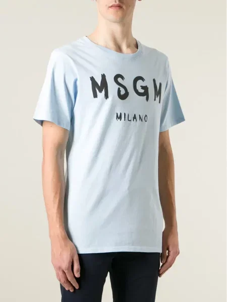 Tricou Msgm cu imagine albastru