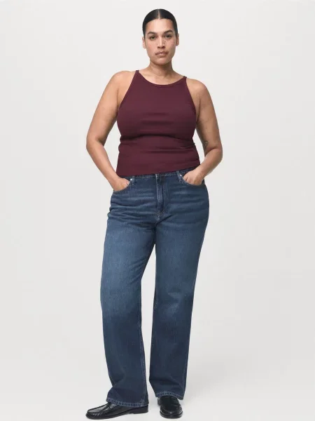 Прямі джинси MANGO синій