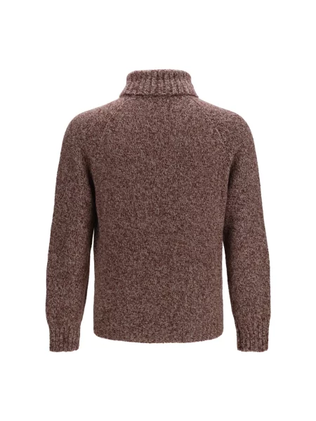 Sweter z golfem Brunello Cucinelli z kaszmiru czerwony