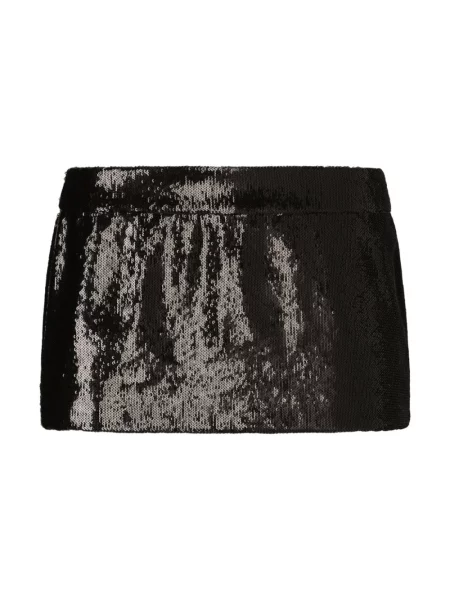 Spódnica mini Dolce And Gabbana z cekinami czarna
