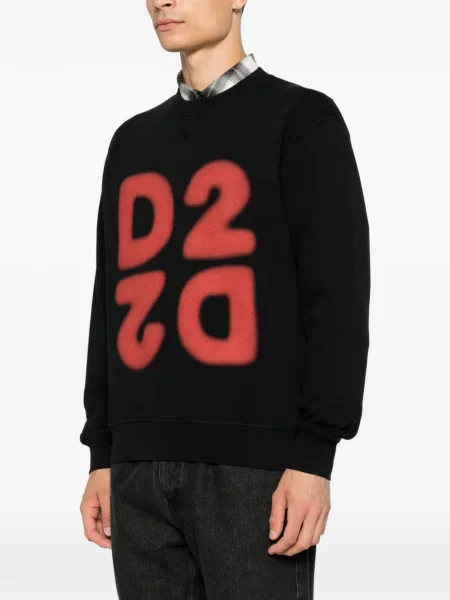 Hanorac Dsquared2 cu imagine negru