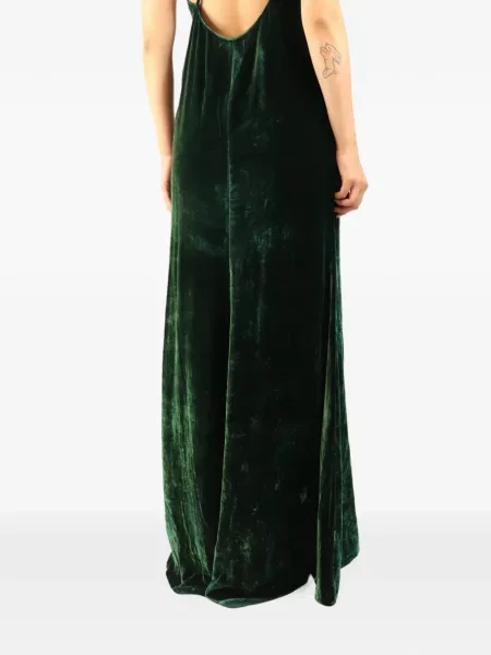 Rochie maxi Reformation cu decolteu în V verde