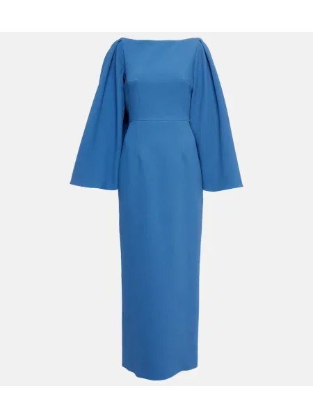 Rochie midi Emilia Wickstead până la genunchi de costum albastru
