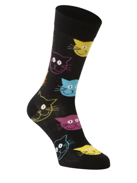 Dzianinowe skarpety Happy Socks czarne