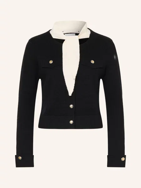 Claudie Pierlot Kardigan Z Odpinanym Kołnierzem beige biały