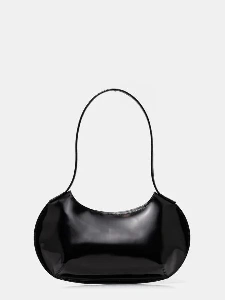 By Far torebka skórzana czarny