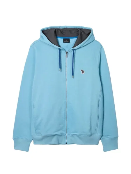 Суичър с качулка Ps Paul Smith с принт зебра синьо