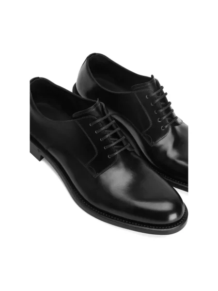 Derby Dolce&gabbana skórzany sznurowany czarny
