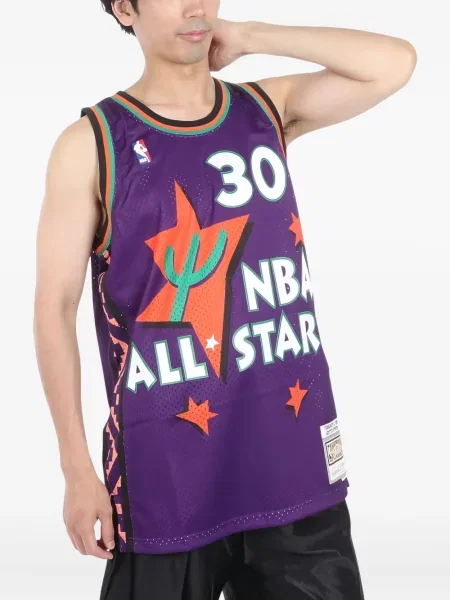 Cămașă Mitchell & Ness din jerseu violet