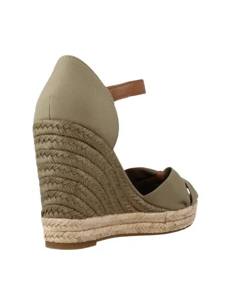Pantofi Tommy Hilfiger cu vârf deschis din piele kaki