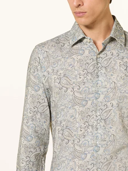 Joop! Košile Pio Slim Fit černošedá / režná šedá