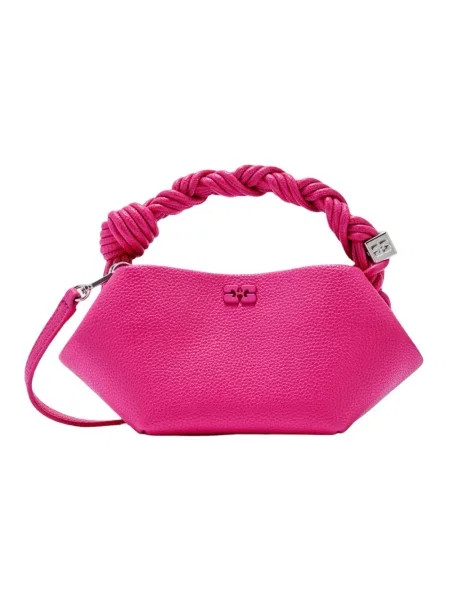 GANNI Bou Mini torebka crossbody z imitacji skóry różowa