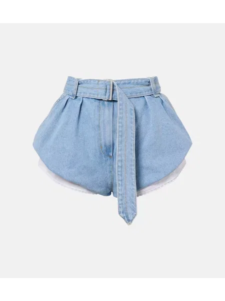 Szorty jeansowe Magda Butrym z wysoką talią niebieskie