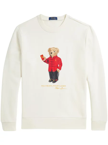 Siuvinėtos zomšinės pledinės maudymosi kelnaitės Polo Ralph Lauren mėlyna