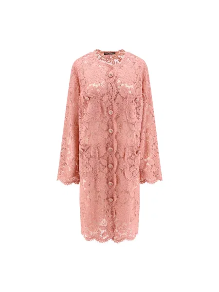 Sukienka koszulowa Dolce And Gabbana różowa