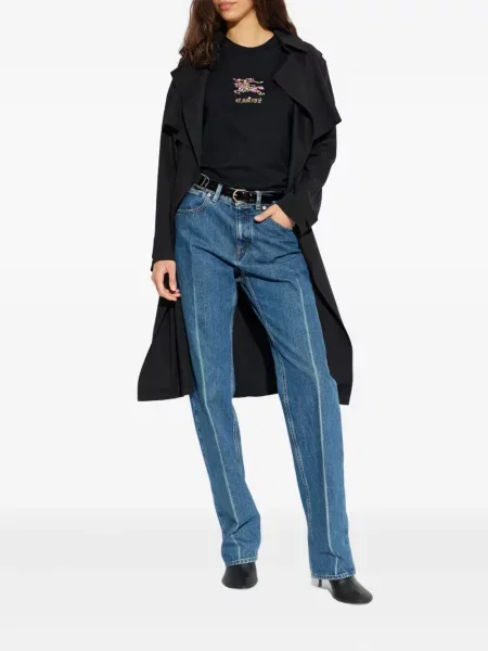 Tricou Burberry cu model floral negru