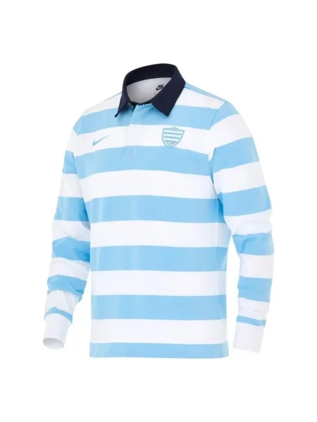 Długi rękaw polo rugby Nike Racing 92 Heritage / Niebieski biały
