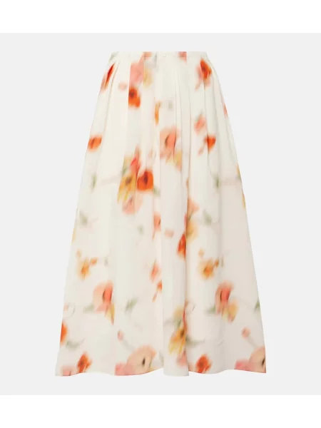 Fustă midi Vince cu model floral până la genunchi