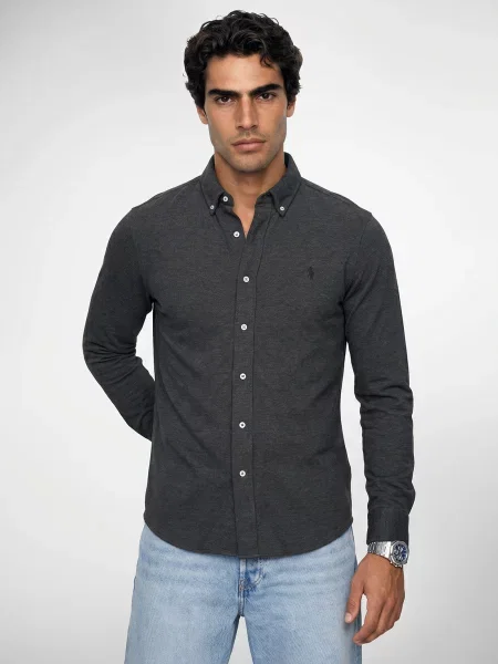 Košeľa Polo Ralph Lauren sivá