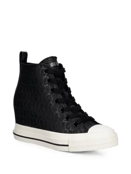 Sneakerși Guess cu imagine negru