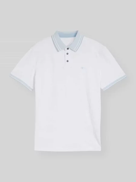 Koszulka polo z czystej bawełny o kroju regular fit Tom Tailor biała